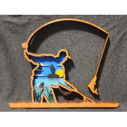Multi-Layer Fly Fisherman Decor